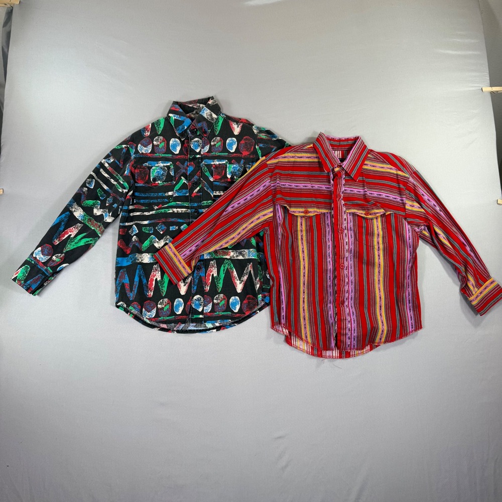 Vintage Panhandle Slim Wrangler Shirt Kids Small 7/8 Western Cowboy Heritage